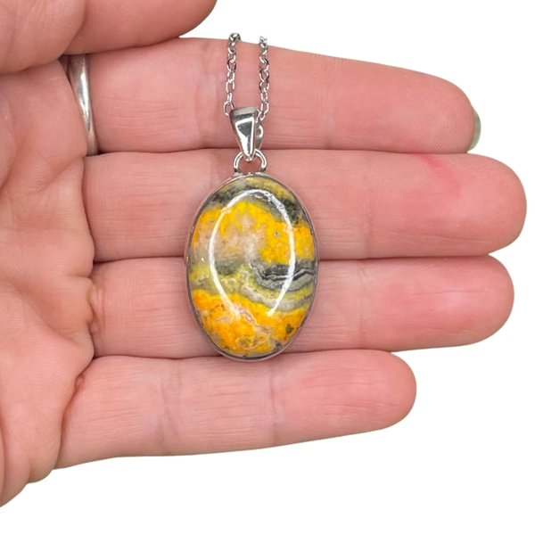 Pendentifs en Argent et Jaspe Bumblebee