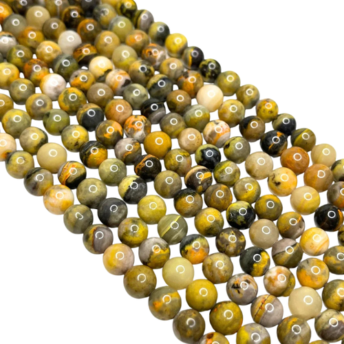 Perles en Jaspe Bumblebee
