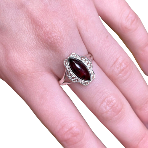 Bagues en argent et Ambre