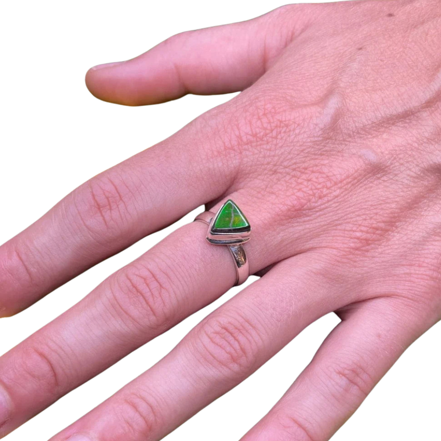 Bagues en argent et Ammolite