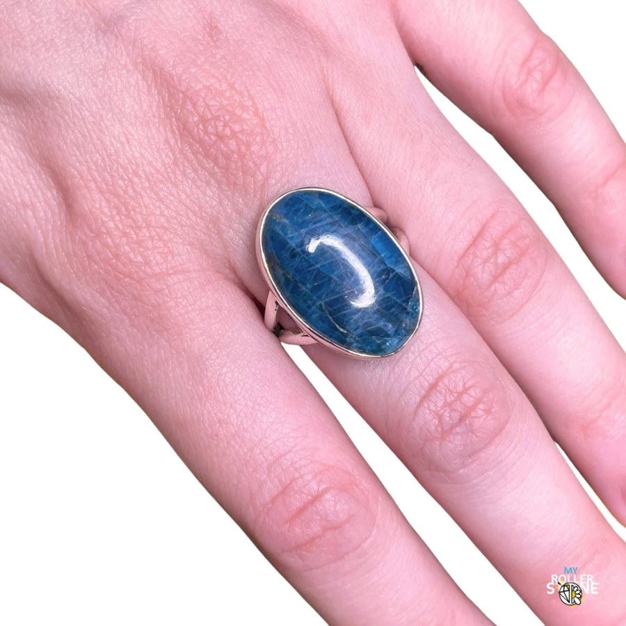 Bagues en argent et Apatite