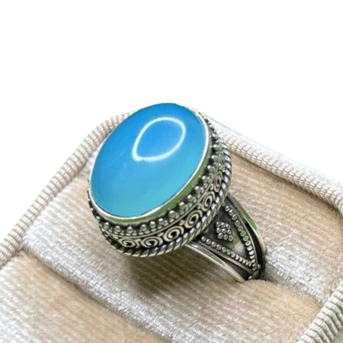 Bagues en argent et Calcédoine