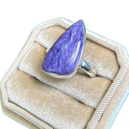 Bagues en argent et Charoite