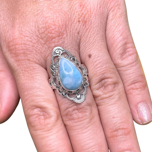 Bagues en argent et Larimar