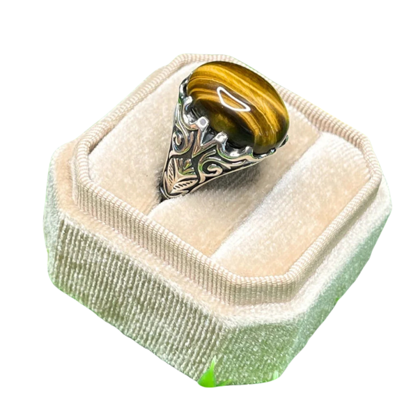 Bagues en argent et Oeil de Tigre