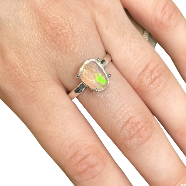 Bagues en argent et Opale