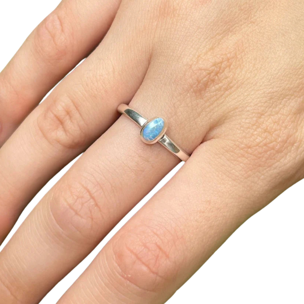 Bagues en argent et Opale d'Australie