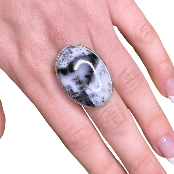 Bagues en argent et Opale dendritique