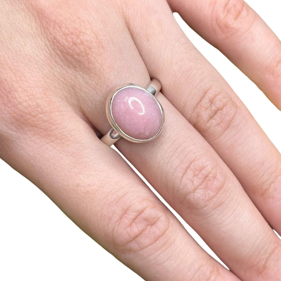 Bagues en argent et Opale rose