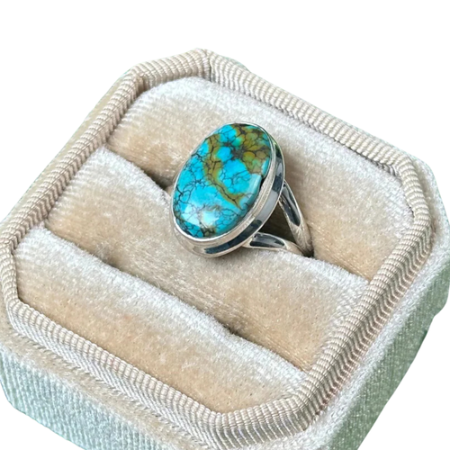 Bagues en argent et Turquoise Tibétaine