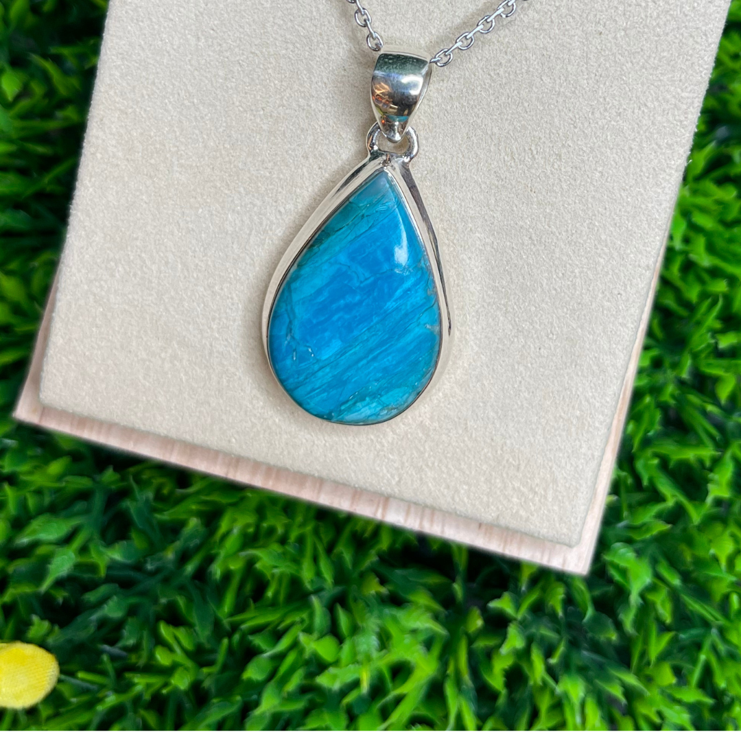 Pendentif en Opale Bleue