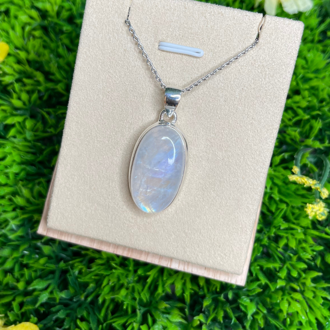Pendentif Pierre de lune argent