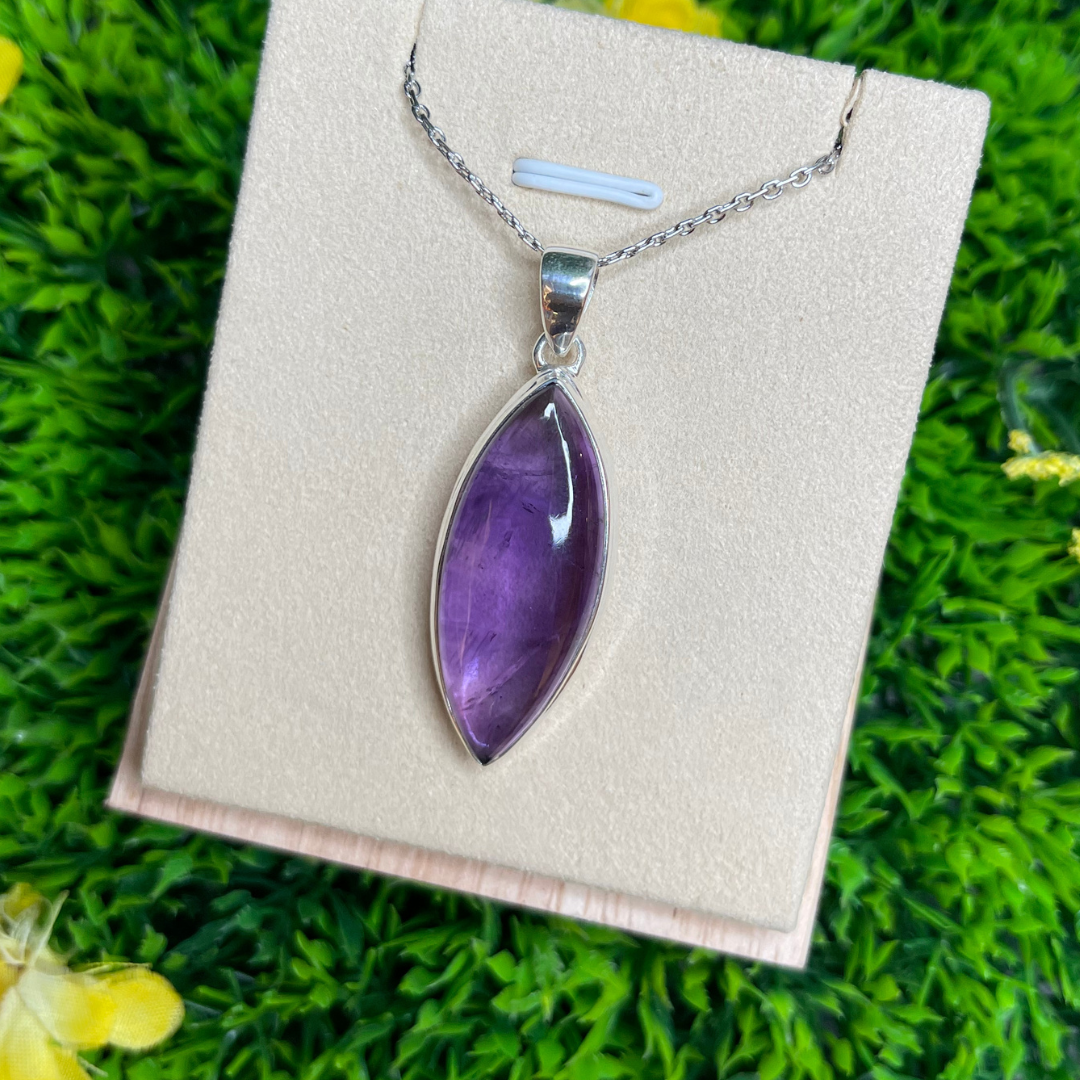 Pendentif améthyste argent
