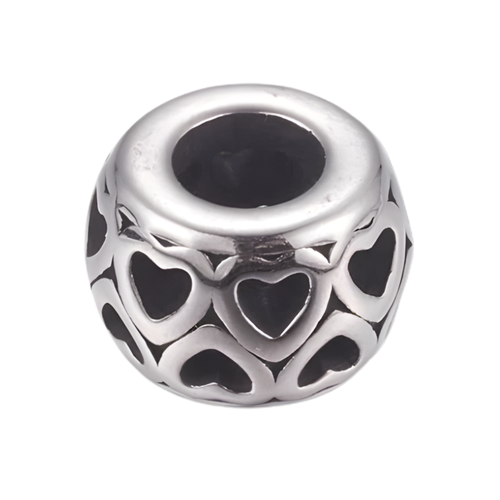 Perles en acier inoxydable à grand trou