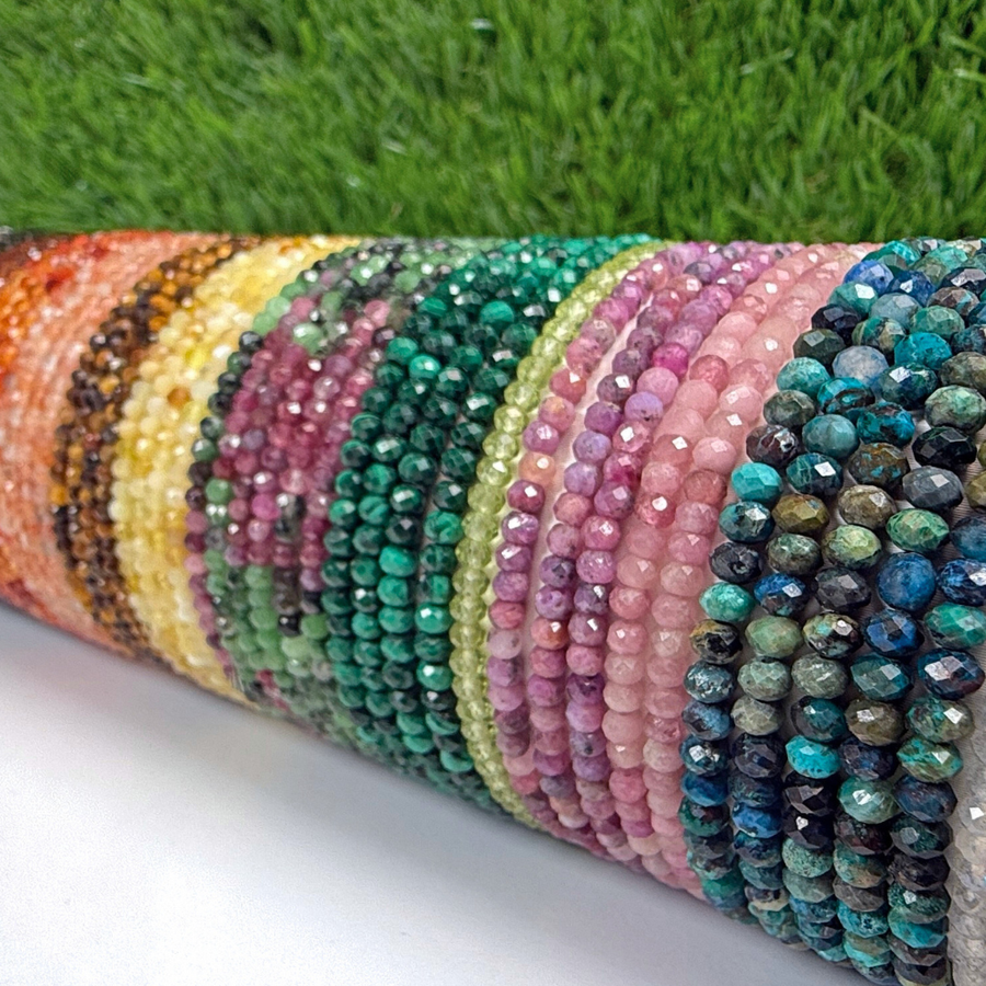 Bracelets en perles facettées