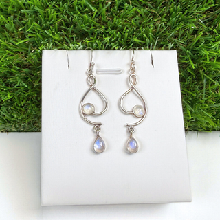 Boucles d’oreilles en argent avec pierres naturelles