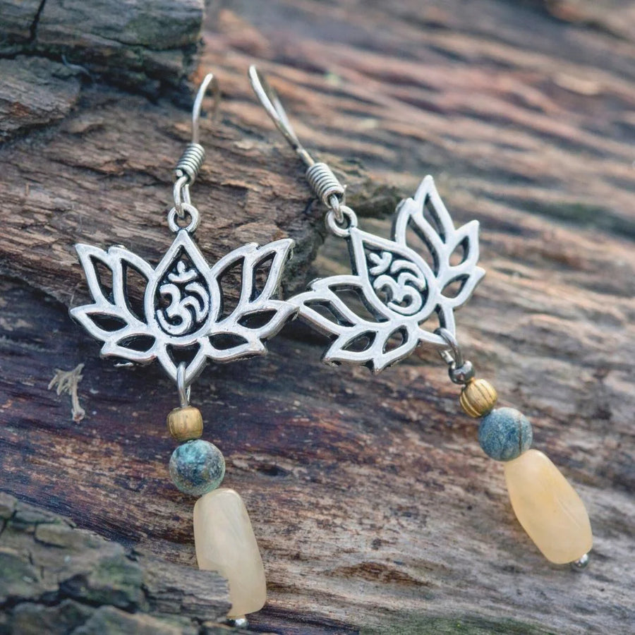 Boucles d’oreilles en argent avec pierres naturelles