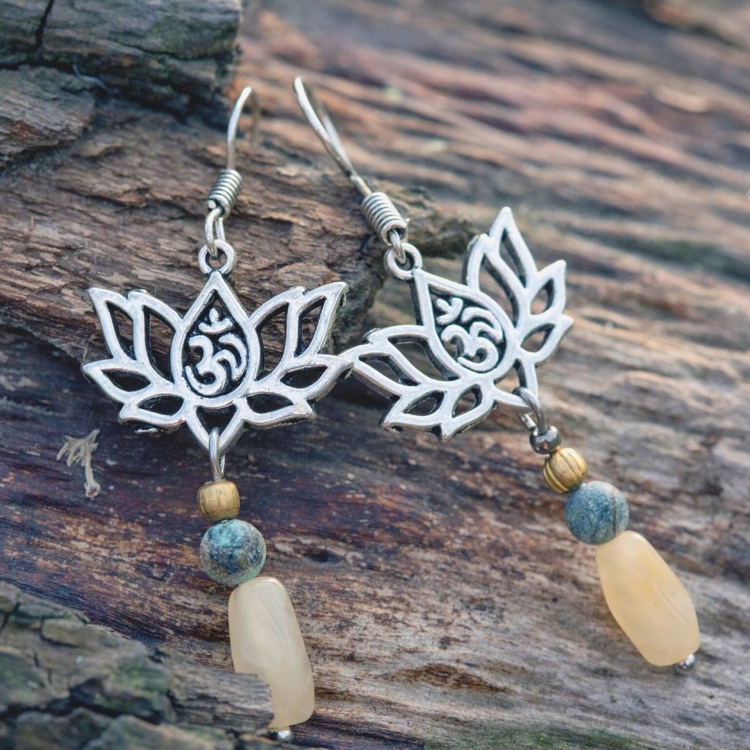 Boucle d oreille pierre naturelle