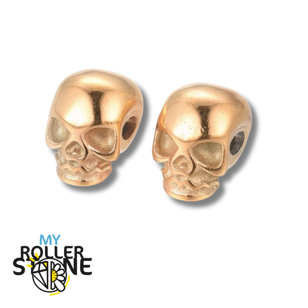 Perles têtes de mort en acier inoxydable