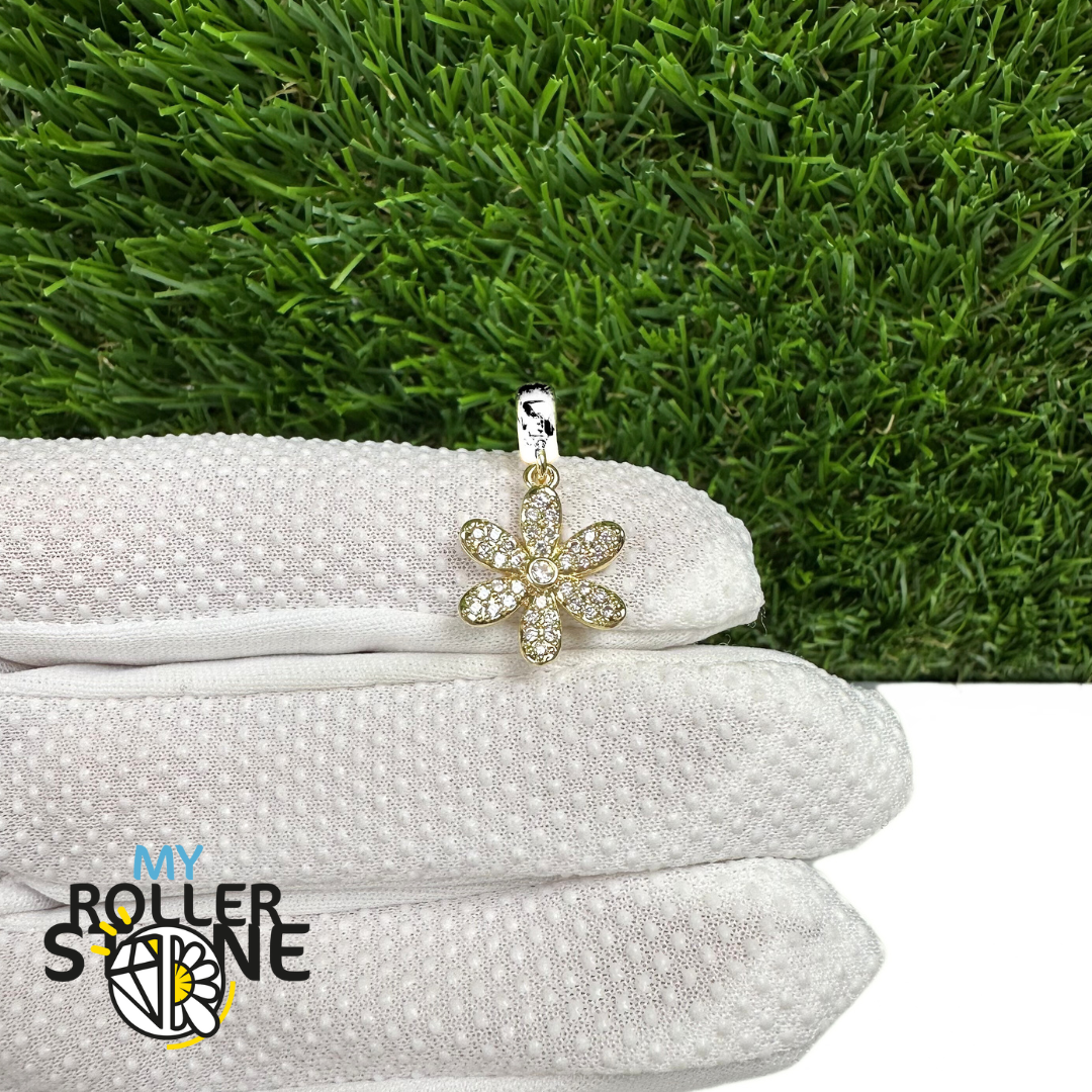 Pendentif Fleurs en Laiton Serti de Micro Pavé de Zirconium (3 Couleurs)