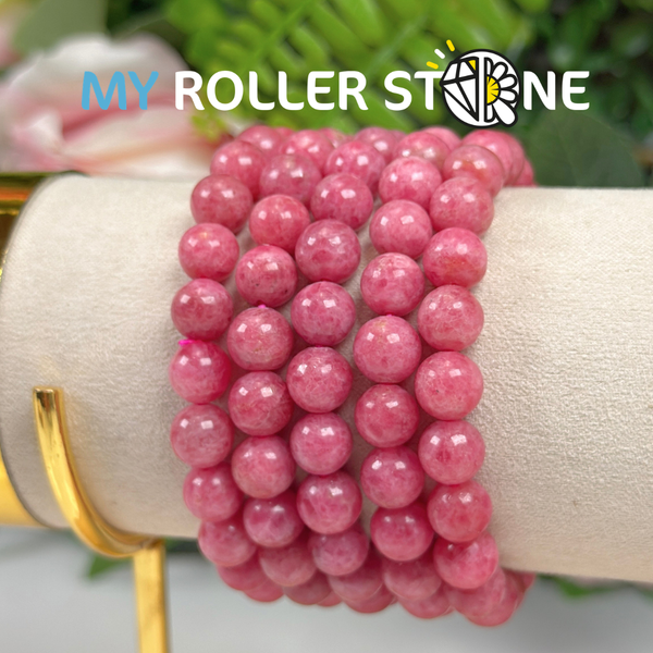Bracelet Rhodonite Rose du Brésil 5A