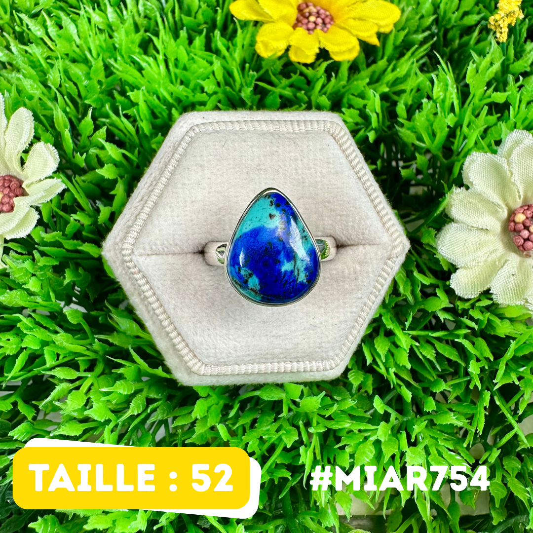 Bague en Azurite Malachite Argent 925 #MIAR754