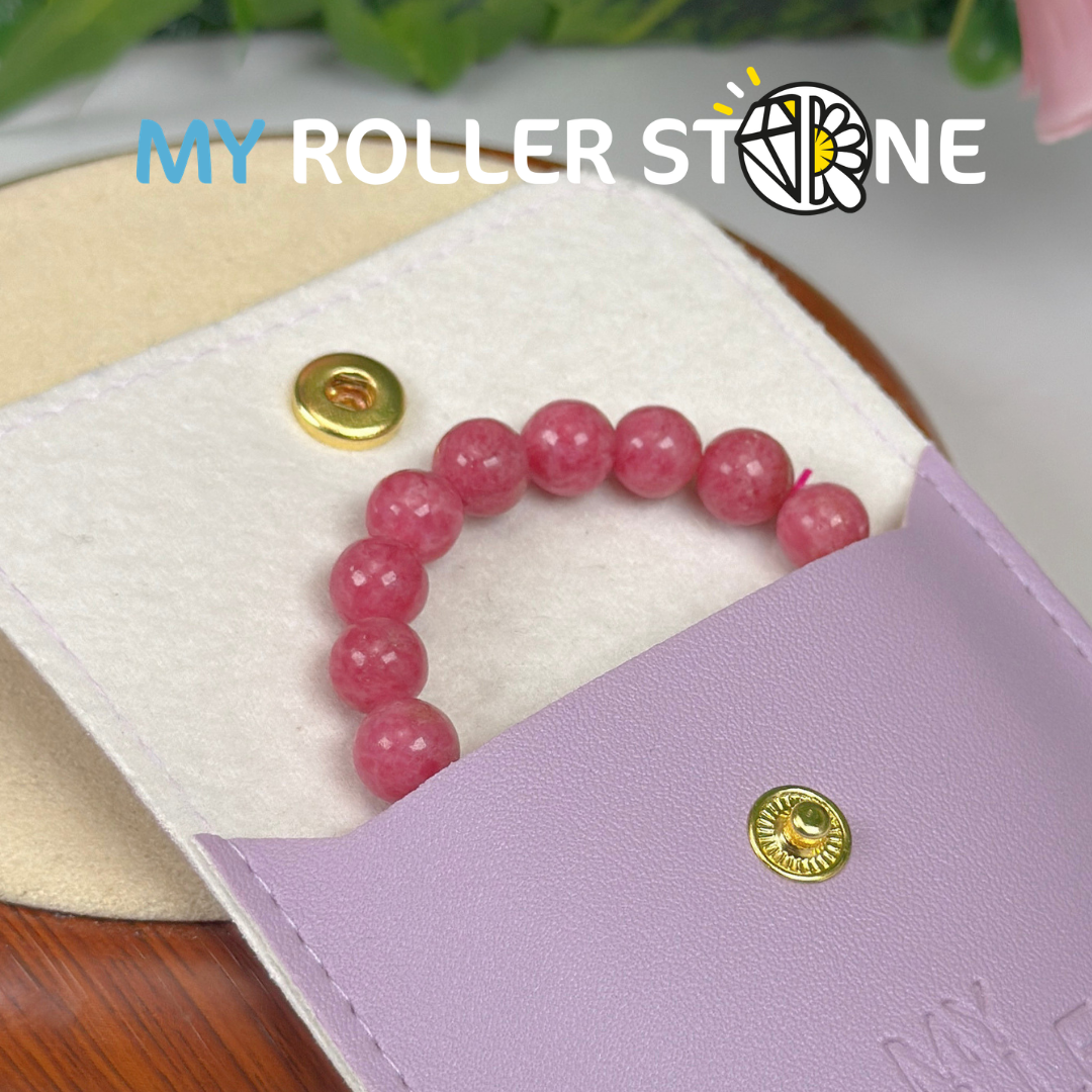 Bracelet Rhodonite Rose du Brésil 5A