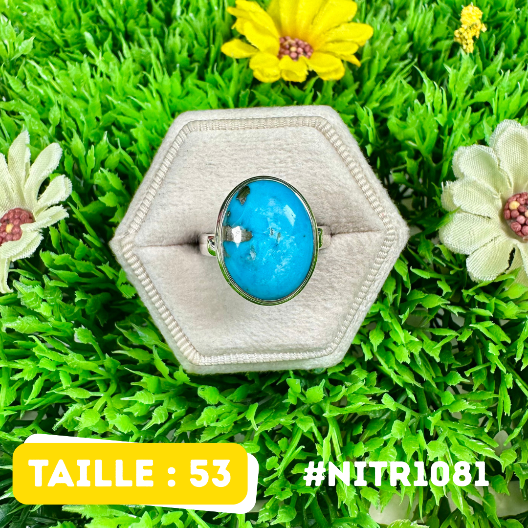 Boucles d'oreilles Turquoise Perse Argent 925 #NITR1081