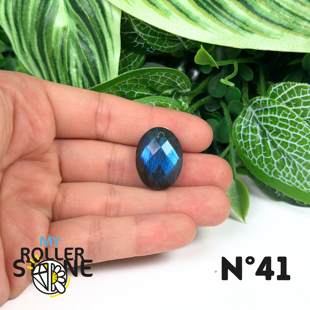 Pendentifs Labradorite Blue Fire Facettée 5A