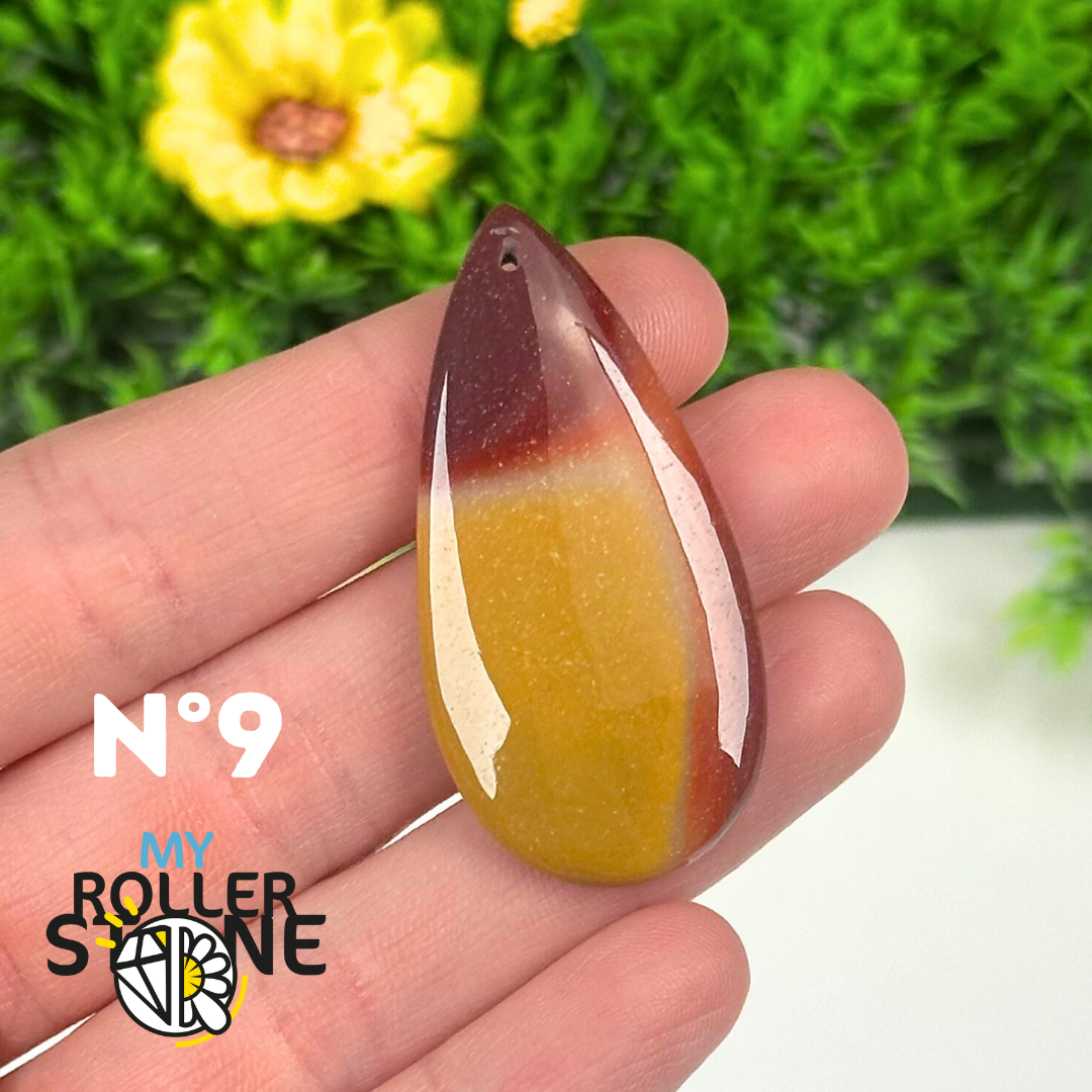Pendentif Jaspe Mokaite percé 5A