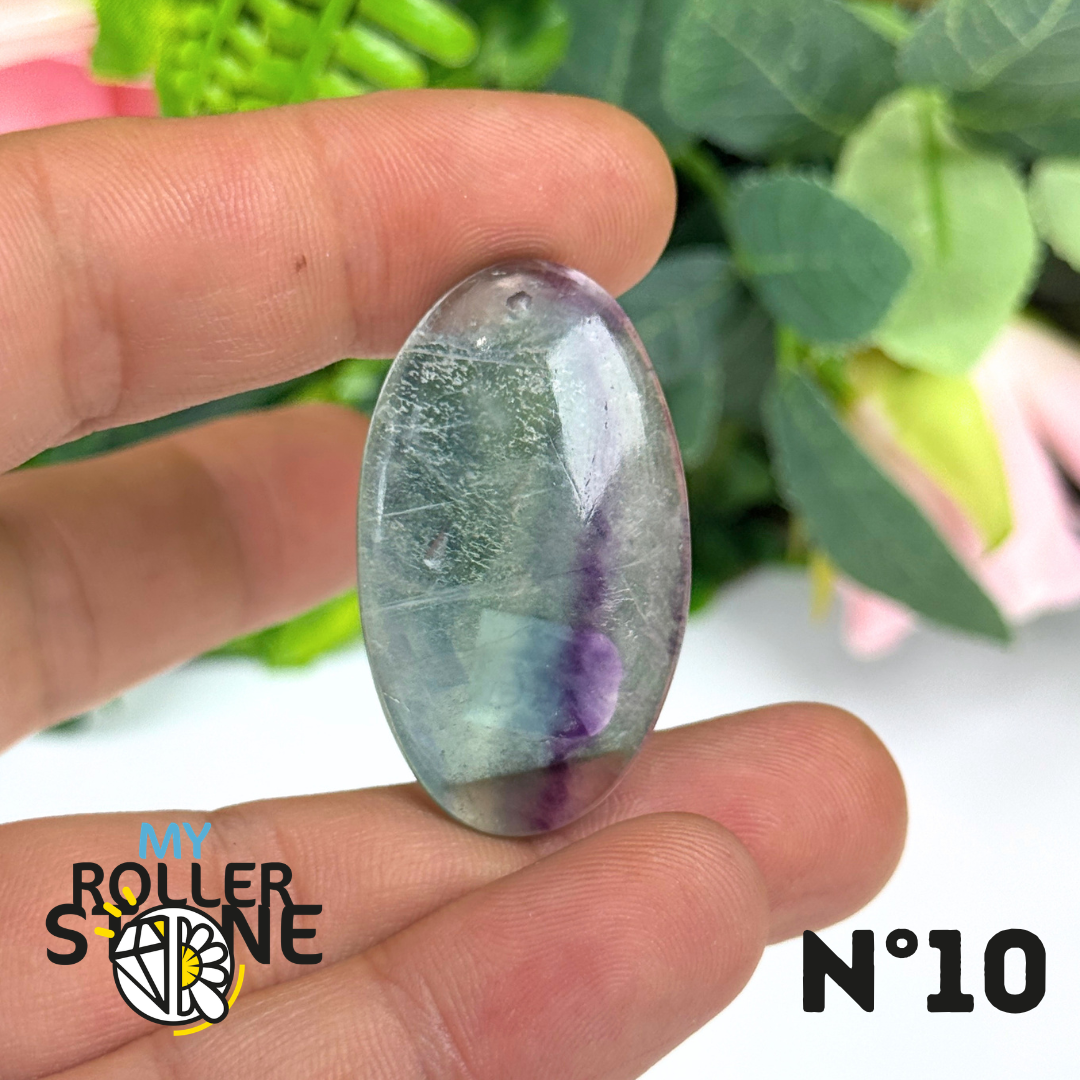 Pendentif percé Fluorite Arc-en-Ciel 5A