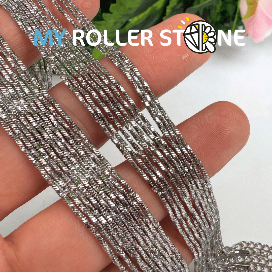 Chaîne Maille Serpent Facettée en Acier Inoxydable