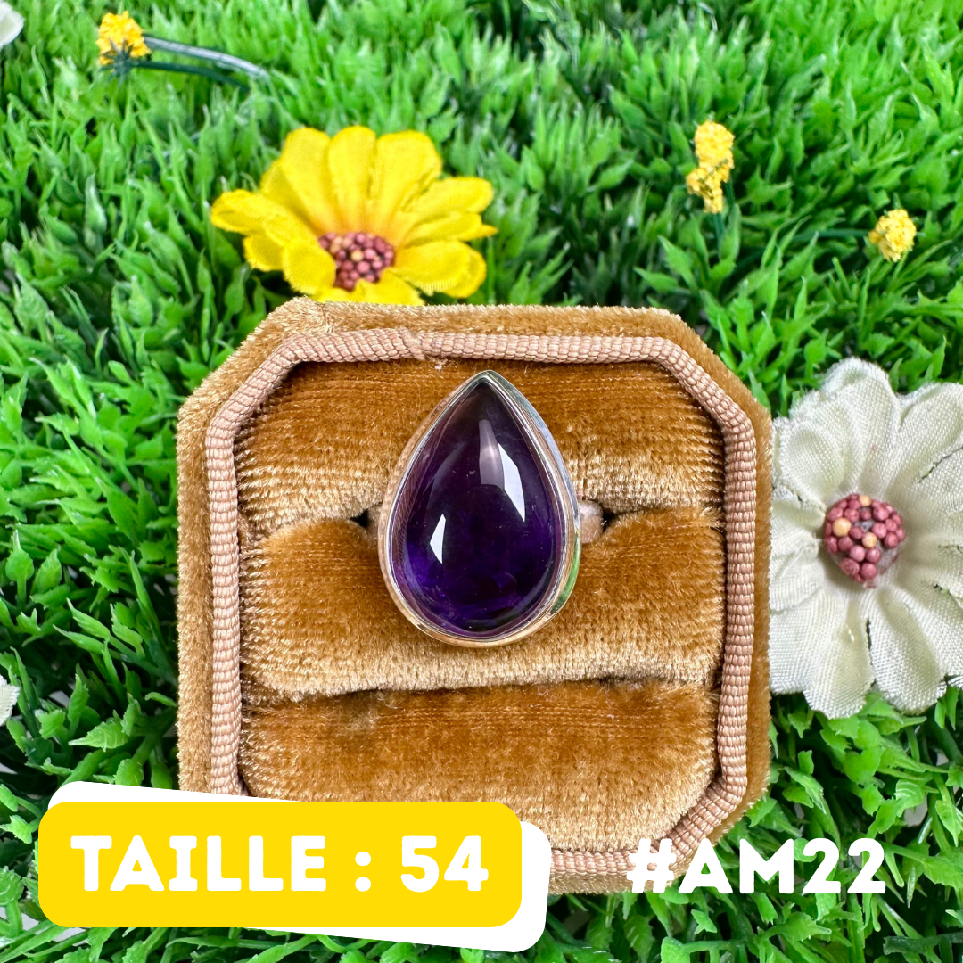 Bague Argent 925 Améthyste #AM22