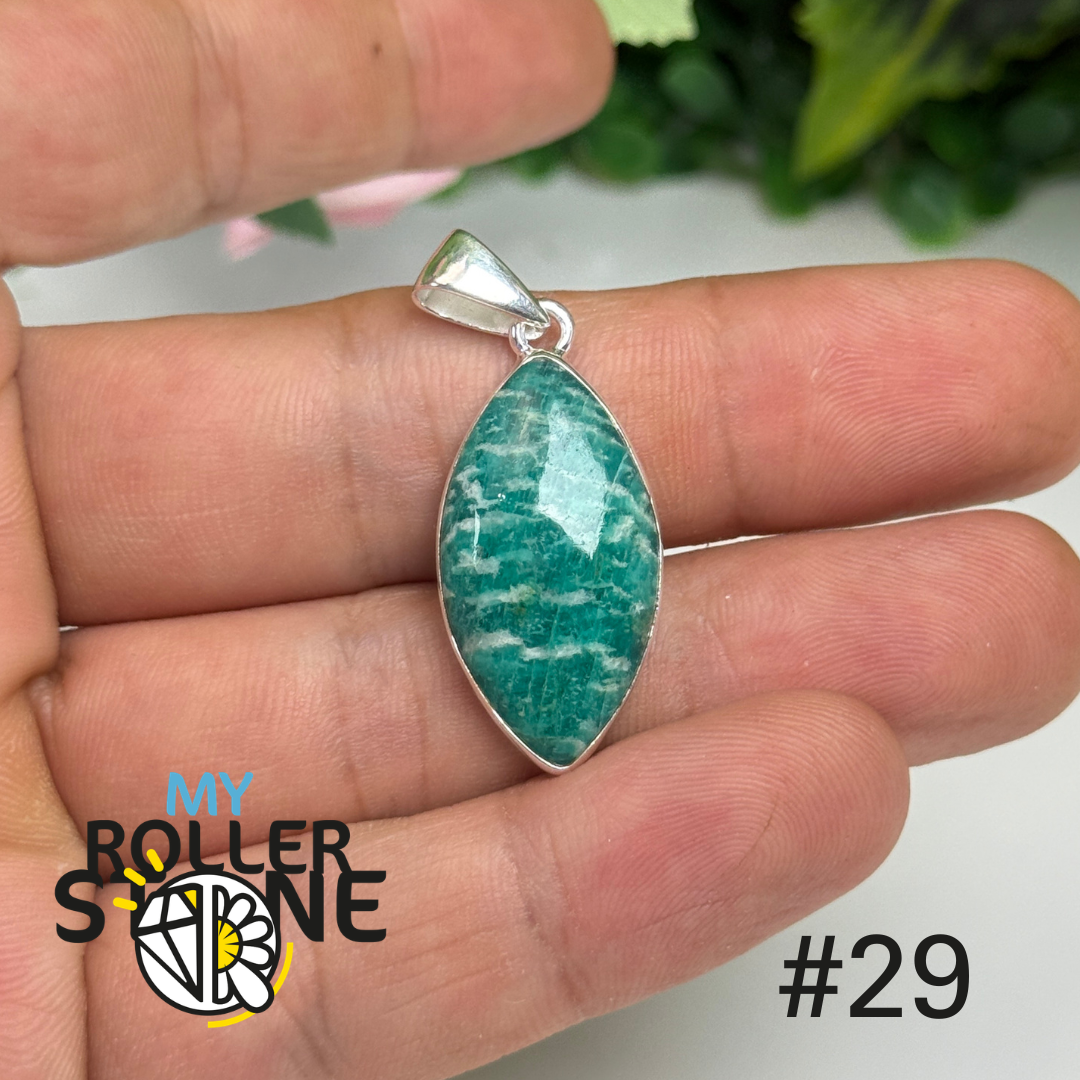 Pendentif argent amazonite #ZP29