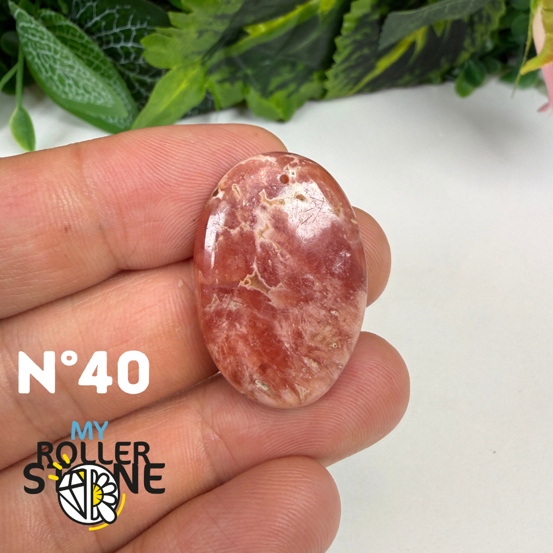 Pendentif Percé Rhodochrosite