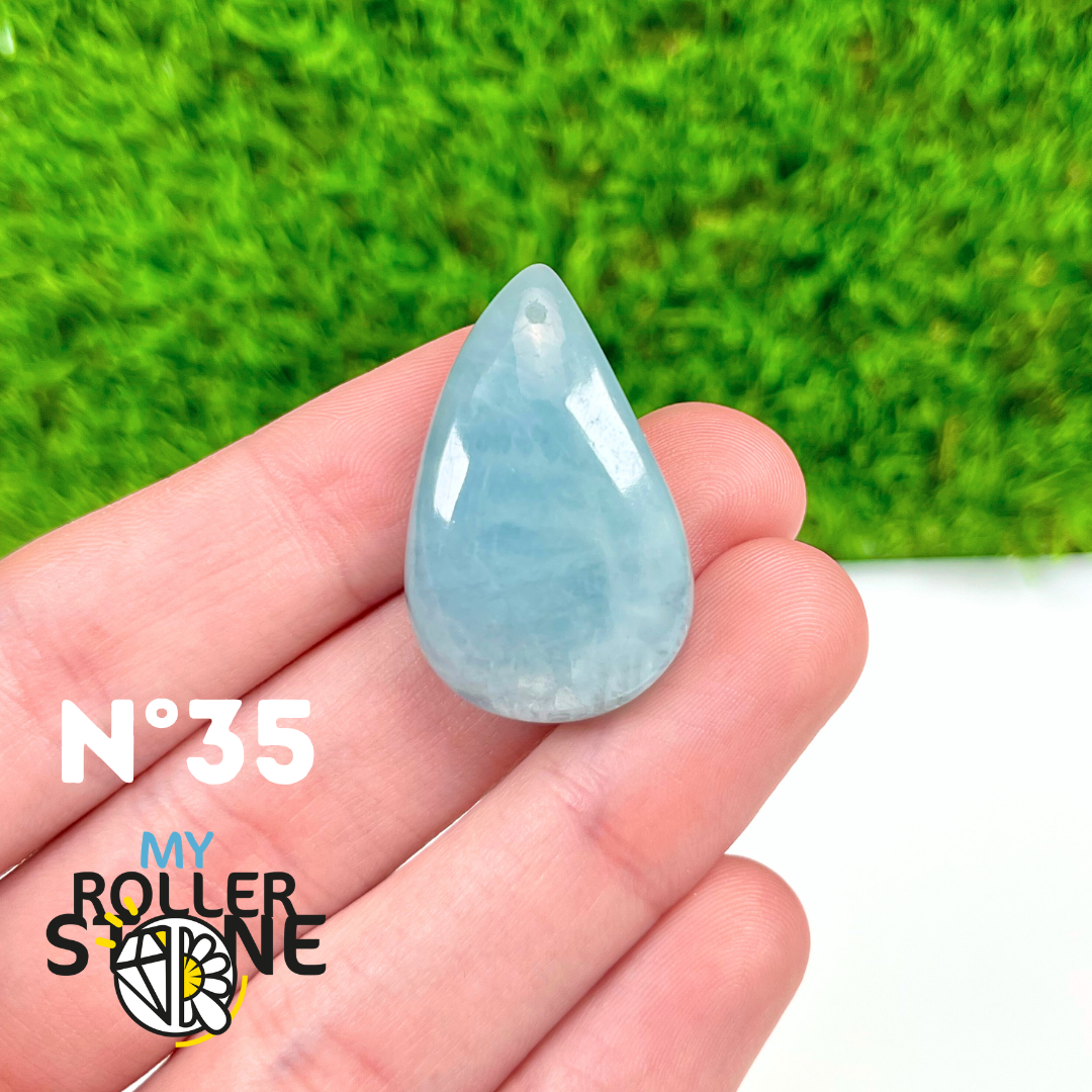 Pendentif Percé Aigue marine 5A