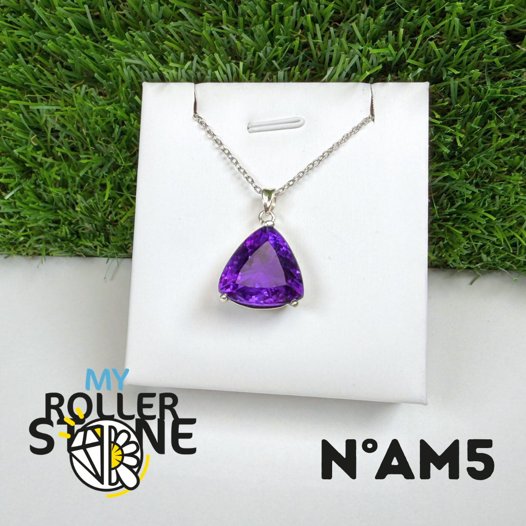 Pendentif Améthyste Facettée Du Brésil (BAIA) #AM5