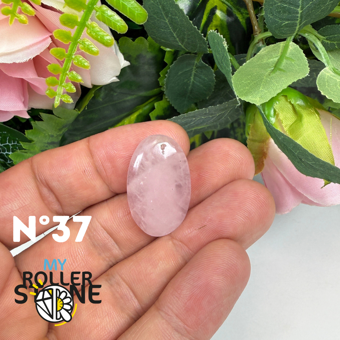 Pendentif percé Quartz rose 5A
