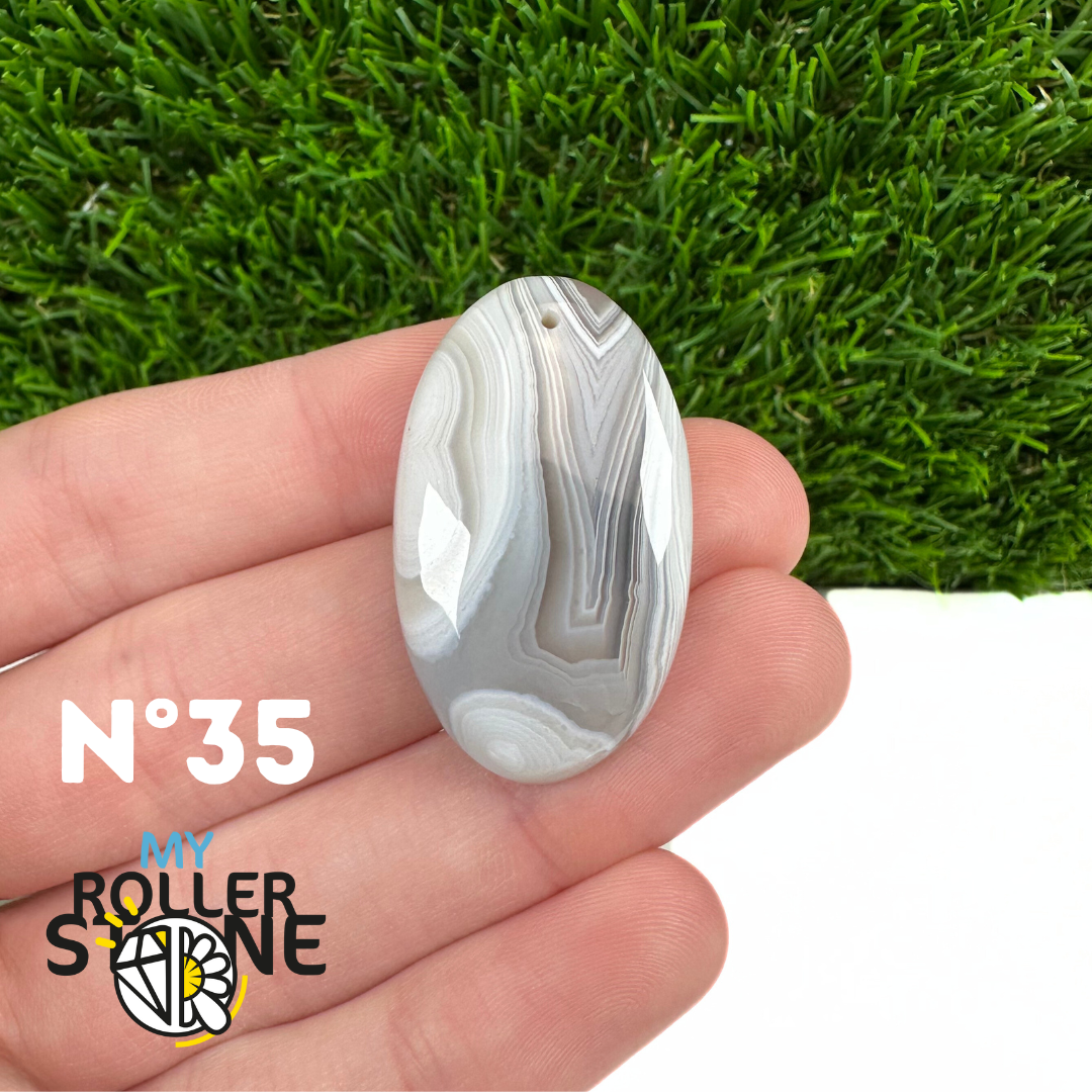 Pendentif Agate du Botswana 5A percé