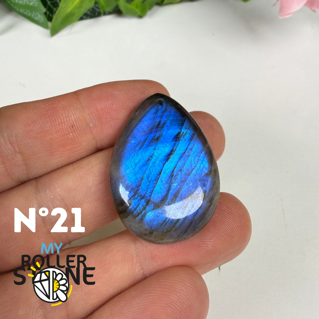 Pendentif Labradorite blue fire percé 5A