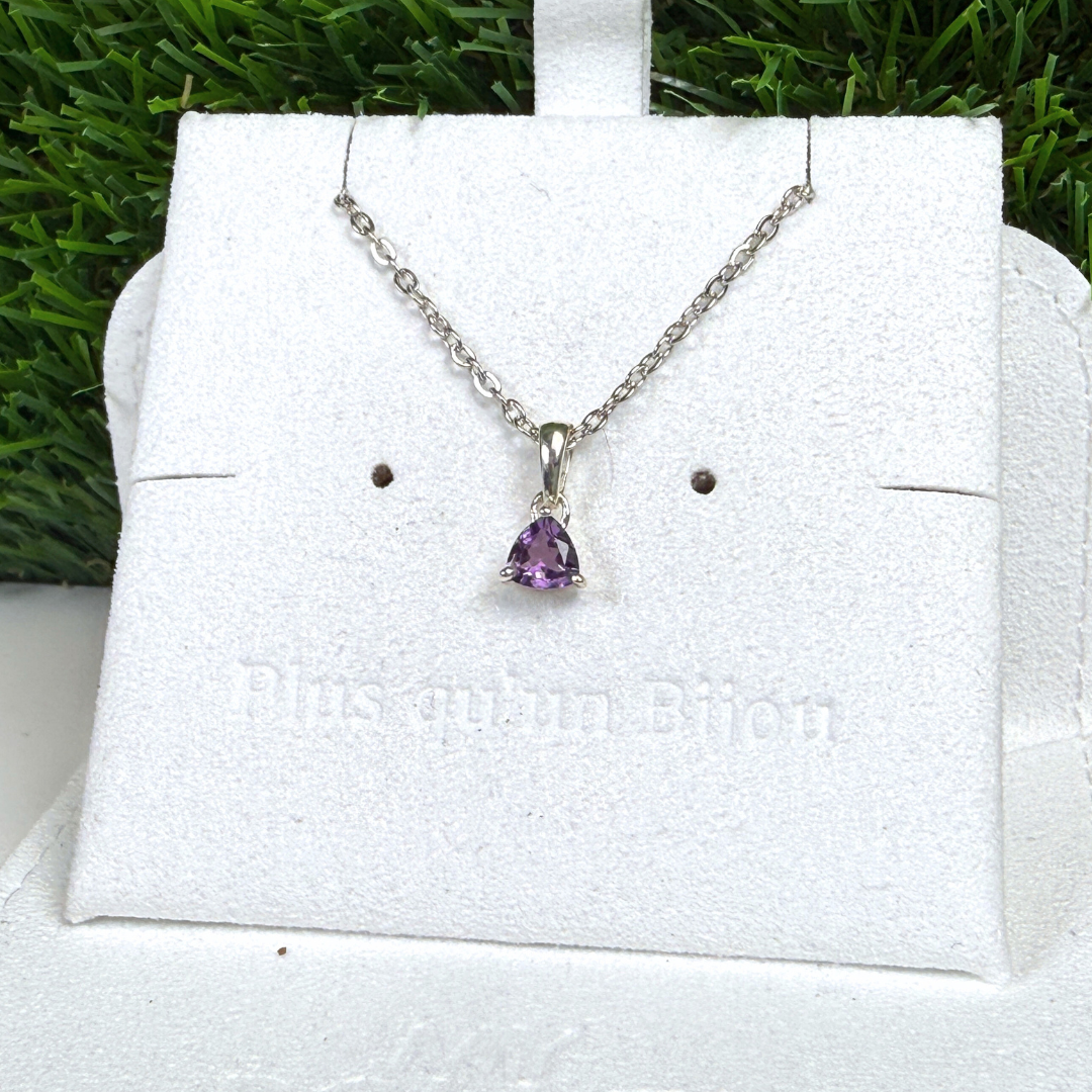 Pendentif Solitaire Améthyste Trillon