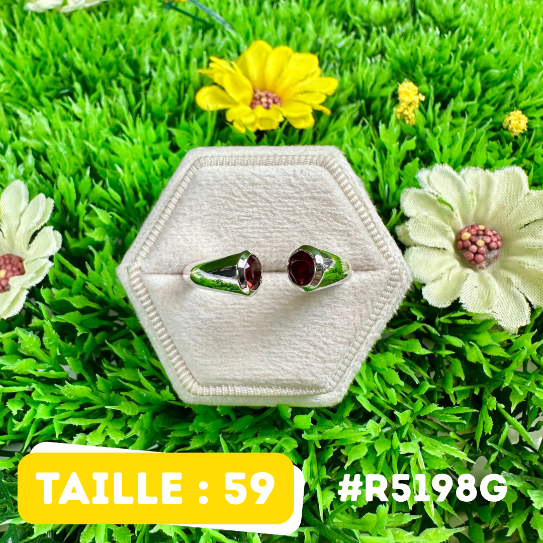 Bague Argent 925 Grenat #R5198G