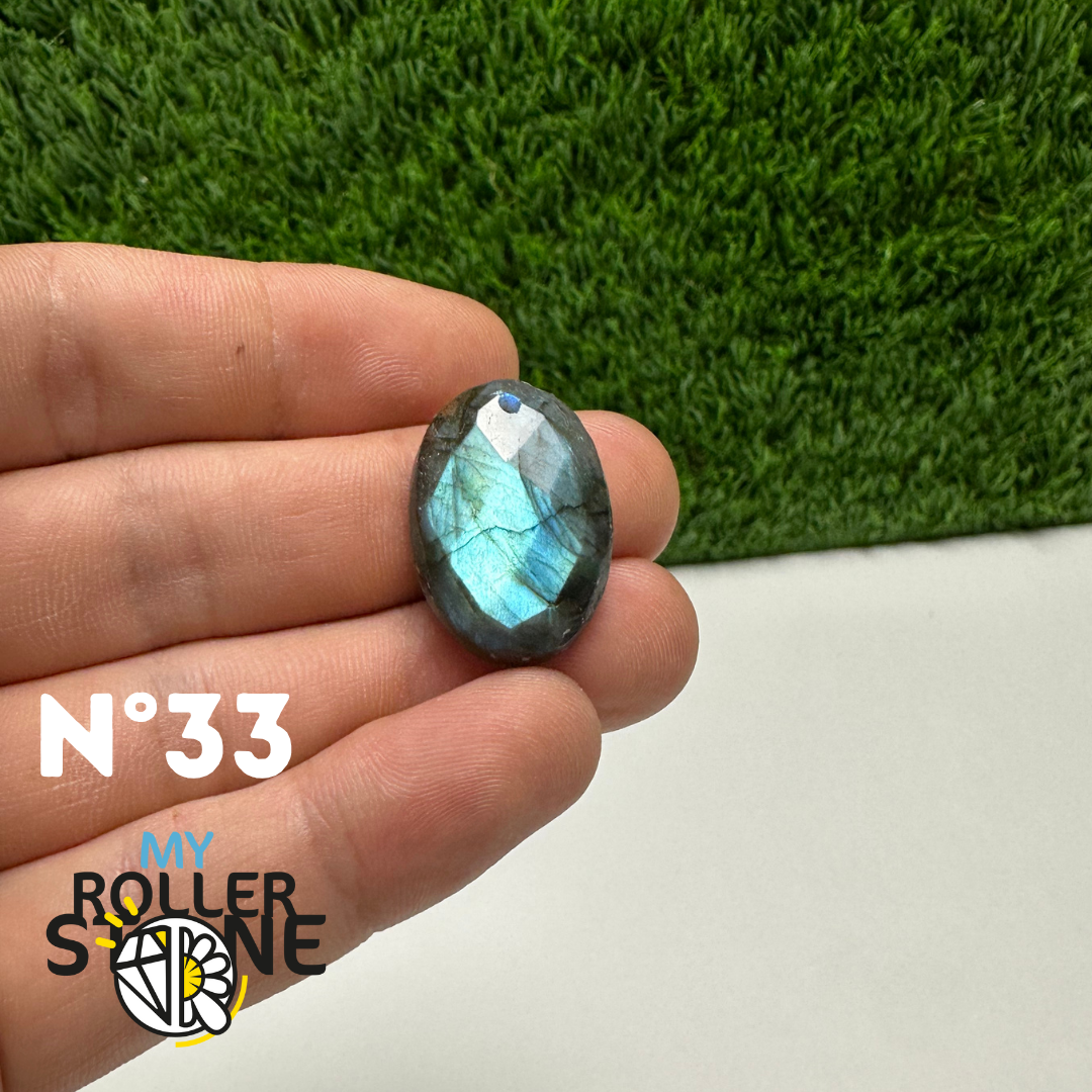 Cabochon Labradorite forme Libre Facettée