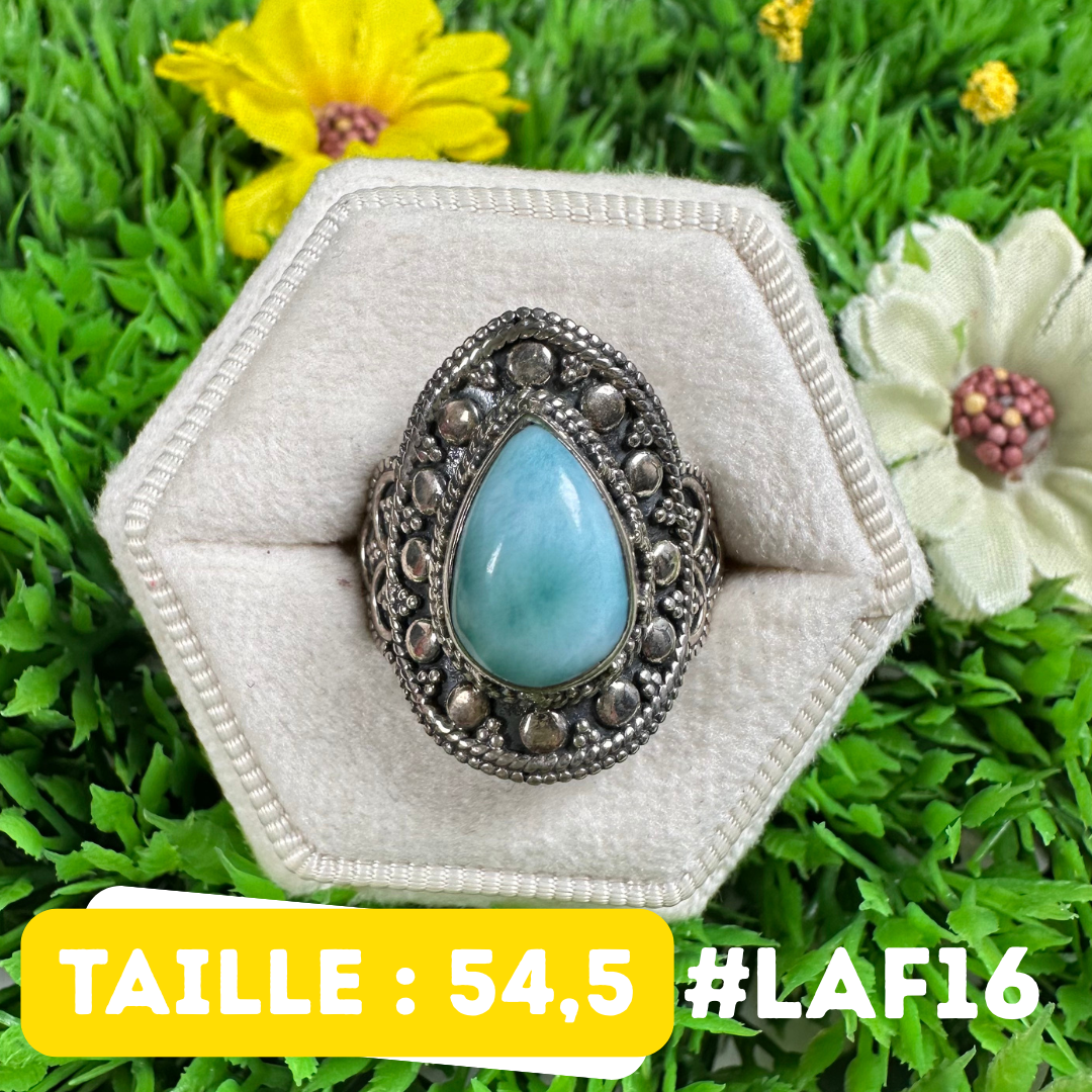 Bague Argent 925 Larimar #LAF16