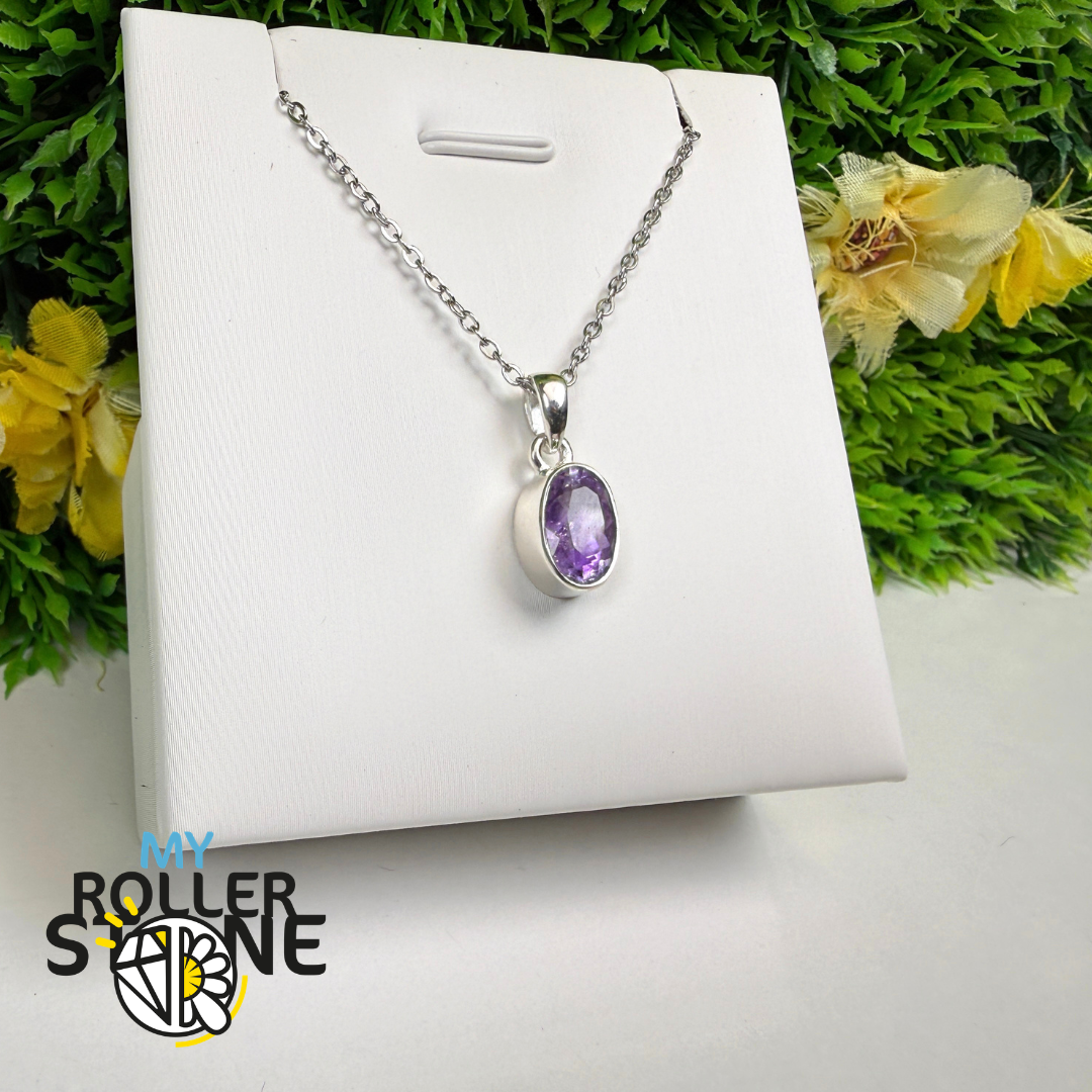 Pendentif Améthyste Taillée Argent 925 – AMFP18