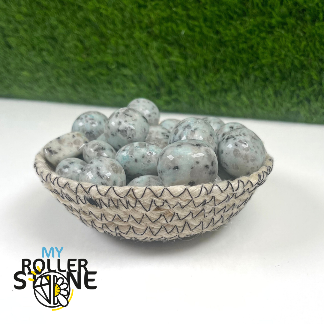 Pierres roulées Jaspe Kiwi (Taille moyenne)