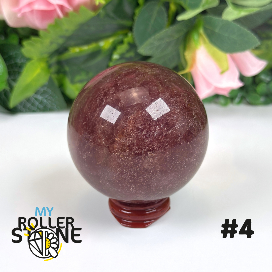 Sphère en Quartz fraise