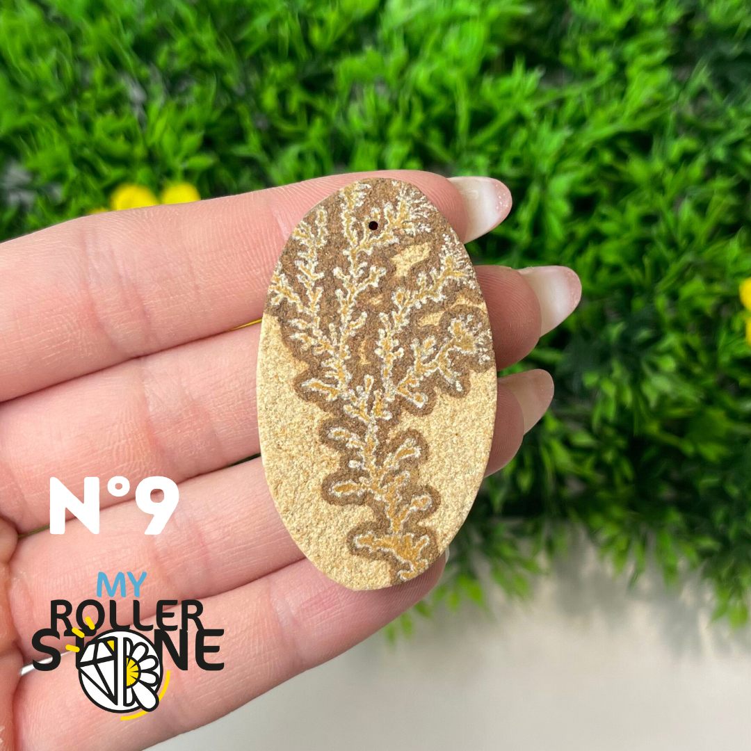 Pendentif Fossil dentritique 5A percé