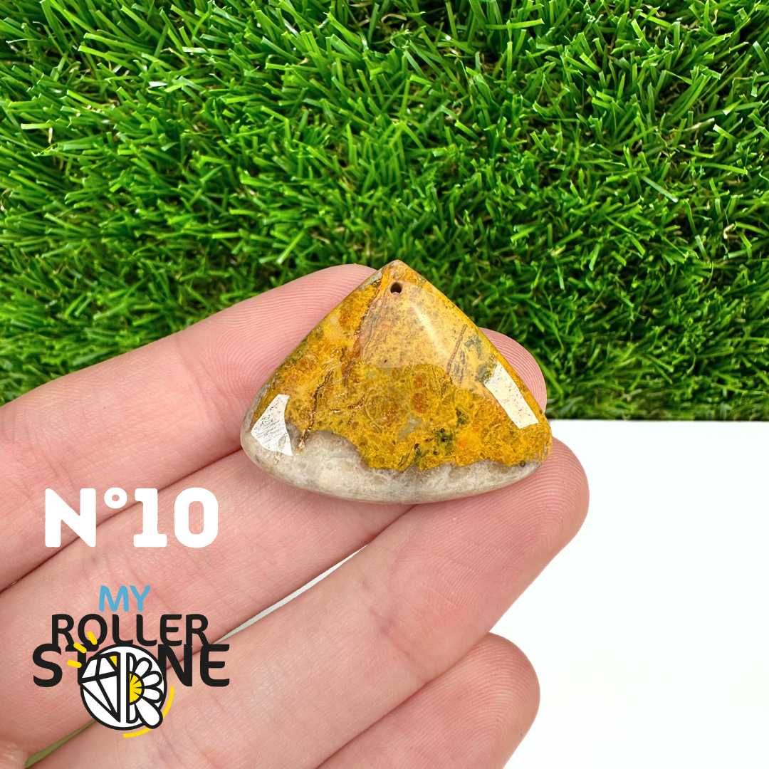 Pendentif Jaspe Bumblebee Néo 5A Percé