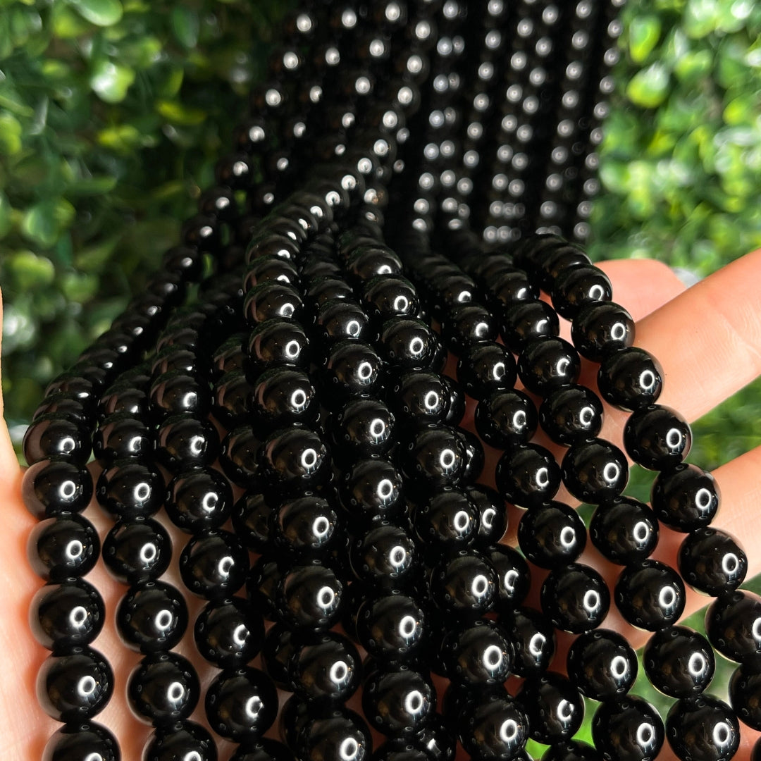 Perles naturelles vendue par 5 Obsidienne